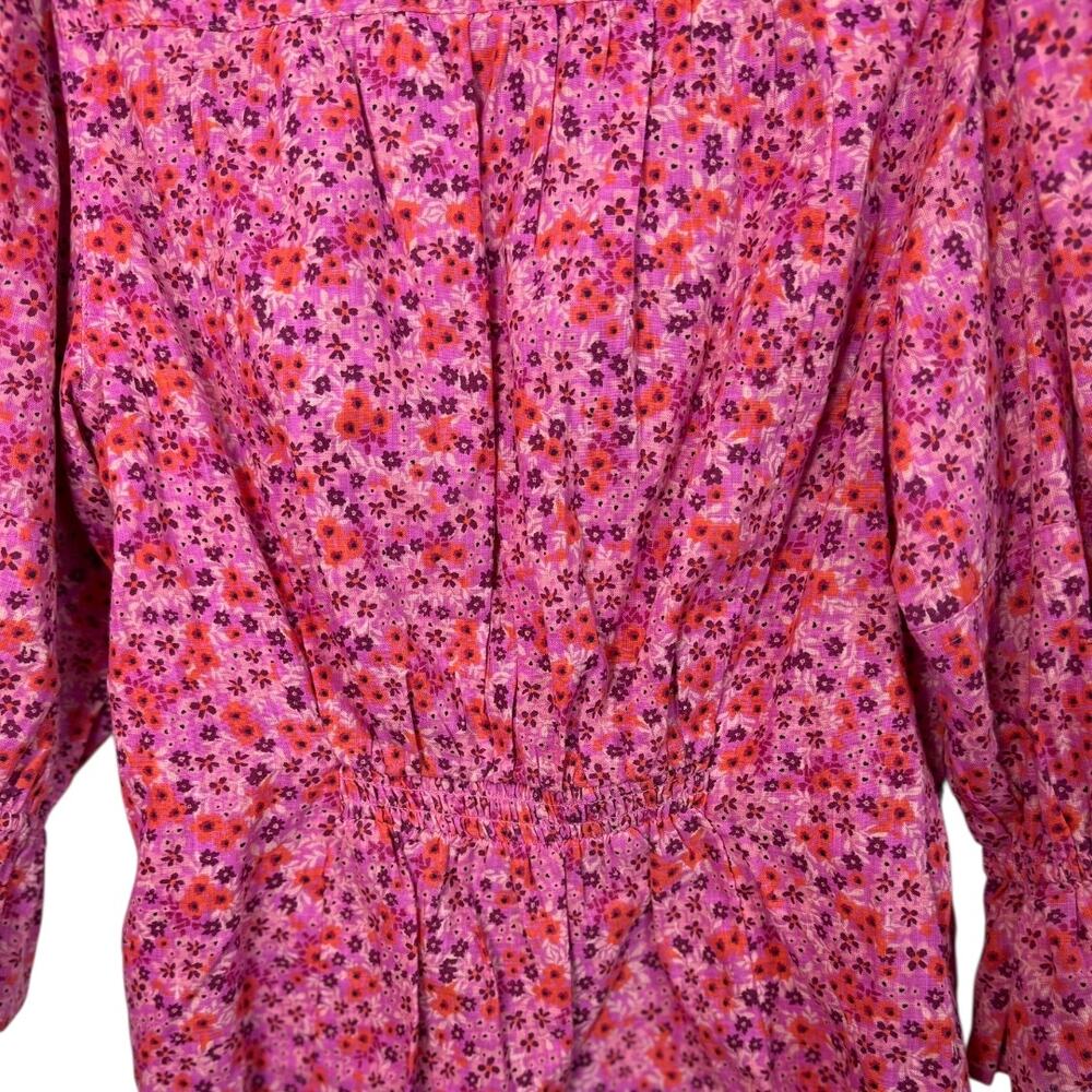 Free People I Found You Print Blouse in Party Combo NWT - Picture 6 of 15